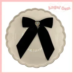 ベルベットリボン ウェディング 髪飾り 結婚式 ハート リボン ブラック 韓国