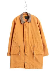 【お得なクーポン配布中!】 90s OLD GAP キャンバス ハンティング ジャケット メンズ M / オールド ギャップ カバーオール フィールド ハーフ コート 襟 本革 レザー