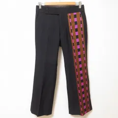 #anc コムデギャルソン COMMEdesGARCONS パンツ S 濃紺 茶 ピンク チェック センタープレス ユニセックス [927967]のサムネイル