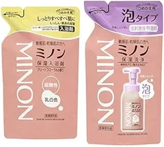 MINON(ミノン) 【セット買い】ミノン 薬用保湿入浴剤 詰替 400mL [医薬部外品] & ミノン全身シャンプー泡タイプ 詰替 400mL +全身シャンプー 400mLのサムネイル
