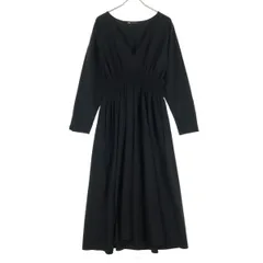 ZARA ザラ 長袖 ロングワンピース S ブラック レディース 古着