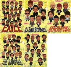 【中古】クリアファイル EXILE/三代目J Soul Brothers/GENERATIONS/THE RAMPAGE A4クリアファイル5枚セット 「居酒屋えぐざいる PARK 2018」