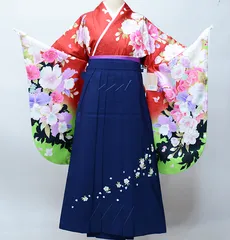 二尺袖 着物 袴フルセット From KYOTO 袴変更可能 NO39607半衿付き
