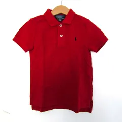 ポロバイラルフローレン ポロシャツ トップス 半袖 ポニーロゴ キッズ 男の子用 3/3T 100/56サイズ レッド Polo by Ralph Lauren 【中古】