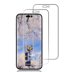 【新着商品】14 Pro Max 6.7 用のガラスフィルム for iphone 14 Pro iphone Max 用のフィルム 液晶保護フィルムfor iphone 14 Pro Max 用のケース 【二枚】FOR 強化保護ガラス 硬度9H 衝撃吸収 透