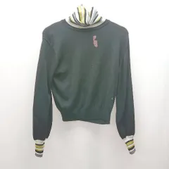 ◇ HARE ハレ カジュアル タートルネック ボーダー柄 秋冬素材 長袖 ニット サイズF ブラック レディース E 【1309040087811】