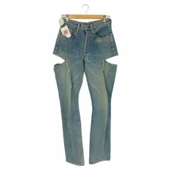 ドゥニーム Denime 旧タグ Lot 105 耳付き 裁断デザイン ボタンフライデニムパンツ レディース  30のサムネイル