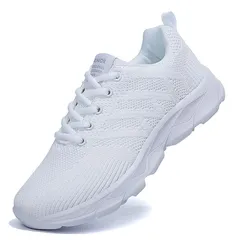 [AQUA Marine] ゴルフシューズ レディース スパイクレス ゴルフ 女子ゴルファー向け 練習用 初心者 疲れない しっかりとしたソールグリップ 通気性の良いメッシュ仕様 (ホワイト, 23.0 cm) [ホワイト] [23.0 cm]