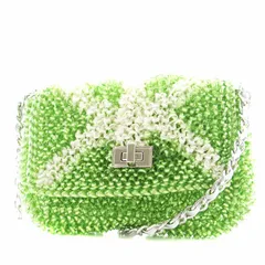 アンテプリマ ANTEPRIMA ルッケット ワイヤーバッグ ショルダーバッグ チェーン 緑 グリーン 白 ホワイト /AN3