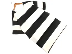 KBF ケービーエフ アーバンリサーチ ボーダー チュニック ニット ワンピース sizeF/白ｘ黒 ◇■ レディース