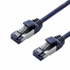 【新品】 エレコム LANケーブル/CAT8/爪折れ防止/スリム/10m/ブルーメタリック LD-OCTST/BM100