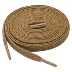 uxcell 靴紐 靴ひも 平型 平ひも ワックス シューレース ブーツ用 カジュアルシューズ 男女兼用 2足 イエロー ブラウン 60 cm