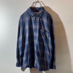 Field Stream 青系チェック柄フランネルシャツ LG