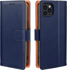 iPhone 12 ケース iPhone12Proケース手帳型 12手帳 スマホケース 手帳型 携帯カバー レザー 耐衝撃 耐摩擦 全面保護 マグネット式 カード収納 スタンド機能 手触りが良い 人気 上質 6.1インチ対応（ブルー）
