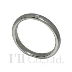 Tiffany&Co.　ティファニー　スタッキング　バンド　リング　60016403　PT950　1Pダイヤモンド0.02ct　15号　ブランドジュエリー　アクセサリー　指輪　プラチナ　ウェディング　エルサペレッティ【中古】【76438】