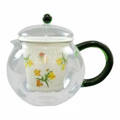 有田焼 セランドグラス おしゃれポット 500cc 誕生花 11月 アルストロメリア FC-550G