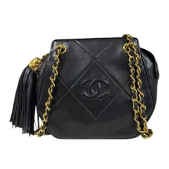 シャネル ショルダーバッグ ラムスキン ブラック レディース  CHANEL  中古 シャネル