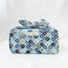 コットン風呂敷　『カラフルポップな暮らしのマーク風呂敷𖤣𖥧𖥣｡𖥧𖧧見つけて楽しい暮らしのアイコン』大判風呂敷　ブルー