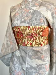 着物リメイク　作り帯　紅葉　11