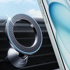 【2025年傑作/安定性アップ】Andobil Magsafe スマホホルダー 車 マグネット 吹き出し口 【改良クリップ&99.5%の送風口に適応】 20個N55磁石 マグセーフ 車載ホルダー 超?磁力 置くだけ 片手操作 360度回転 携帯ホルダー ス 0