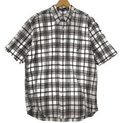 NAUTICA ノーティカ 半袖 シャツ ボタンダウン チェックシャツ ワンポイント刺繍 オーバーサイズ ビッグシルエット インド製 Lサイズ マルチカラー