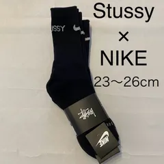 MG0004 【送料無料】　★新品未使用★ NIKE STUSSY コラボ　メンズ　ソックス　Mサイズ　23cm 24cm 25cm 26cm ４足セット　ブラック　春　夏　秋　冬