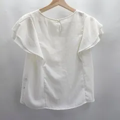 ◇ ⊂Φ Reflect リフレクト フリル ノースリーブ カットソー サイズ9 ホワイト レディース E  【1412090009617】