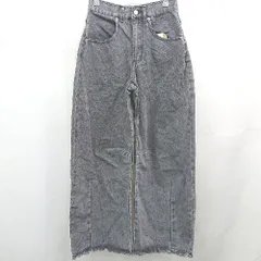 ◇ Θ　美品 Blasty ブラスティー ダメージ加工 ダメージバギーデニムパンツ サイズM グレー系 レディース E  【1507080004199】