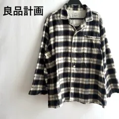 良品計画　チェック　シャツ　長袖　L XL 綿　コットン　100%