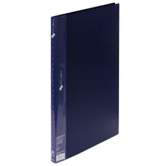 【在庫処分】20ポケット B4縦 88-471 スーパーエコノミー クリアファイル ネイビー プラス