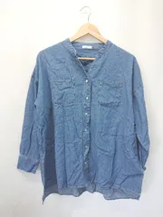 ◇ Θ ITEMS URBAN RESEARCH アイテムズ アーバンリサーチ デニム 長袖 シャツ ブラウス サイズF ブルー系 レディース E  【1411070014146】