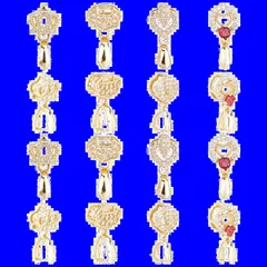 留め金 ネックレス キラキラ ペンダント 接続金具 ベイル ビーズクランプ ピンチ クラウン 24 パーツ Kゴールドメッキ バチカン 真鍮 ジュエリー用 mm ピン：0.6 アクセサリーパーツ 16個 ハンドメイド 4スタイル ゴールド 手芸用品 SUPER