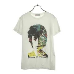 ダイアルナインアップ ボブディラン プリント 半袖 Tシャツ S ホワイト系 DIAL9UP chimes of freedom バンT メンズ