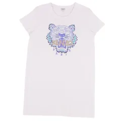 美品 ケンゾー KENZO Tシャツ ワンピース カットソー ロング丈 トラ刺繍