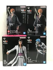 一番くじ BLEACH Stirring Souls vol.1 フィギュア MASTERLISE ラストワン賞 黒崎一護 虚 / A賞 死神代行 黒崎一護 / B賞 藍染惣右介 / C賞 グリムジョー・ジャガージャック ４点 まとめ
