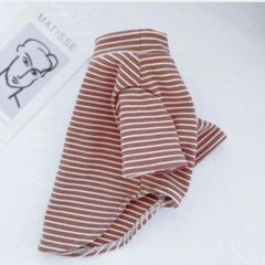 犬服  秋冬ボーダーハイネックロンT・Sサイズ XSサイズ