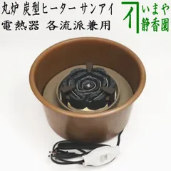 USED 茶道具 元祖 野々田 黒 紅鉢 F421 電熱 風炉型 炭形ヒーター 茶道具 土風炉 紅鉢 電熱風炉 電熱式 黒風炉 紅鉢型 炭型