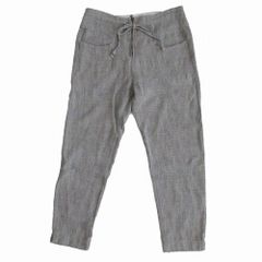 TRANSIT PAR SUCH トランジットパーサッチ リネンブレンド テーパードパンツ D132 ライトグレー サイズS レディース 【中古】