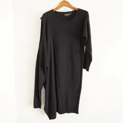 #wnc ソニアリキエル SONIARYKIEL ワンピース S 黒 ニット 無地 変形 アシンメトリー イタリア製 カシミヤ混 レディース [841072]のサムネイル