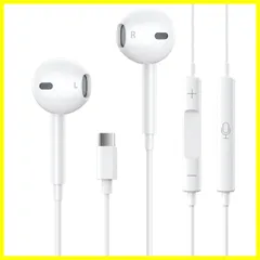 音量調整 通話可能 通話対応 対応 マイク付き iPhone iPhone 15/15 重低音 Pro/15 HIFI透明な音質 Plus/15 イヤフォン Pro 15 Max/Galaxy 有線 Xperia イヤホン Pixel タイプc iPad 【2