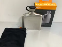 ◆GSI グレイシャーステンレスヒップフラスコ 箱付き 中古◆18200★