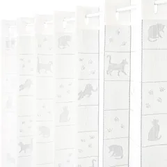 アコーディオンカーテン ネコ柄 250cm 150×250cm 間仕切り カーテン ロング のれん ねこ かわいい シルエット ロング丈 暖簾 つっぱり パタパタ 目隠し 部屋 階段 玄関 リビング