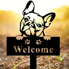 犬雑貨 フレブル アイアンピック ガーデニング b48