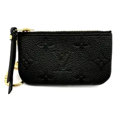 【Louis Vuitton】 ルイ・ヴィトン カードキーケース ポシェット･クレ M80879 モノグラム アンプラント ブラック系 ファスナー式 ゴールド金具 キーホルダー コインケース レディース メンズ 【中古】 USED-AB 【9356】