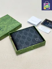 【今日特価】Gucci グッチ シルクスクリーン柄ショート財布シリーズ GG高級人工皮革使用で分解可能でファッショナブル
