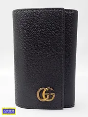 GUCCI グッチ キーケース GGマーモント 435305 ブラック 中古B 【送料無料】 A-8745【質屋出品】