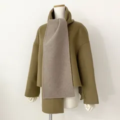 64i11 《未使用保管品》定価￥73,700 ADORE アドーア 2トーン リバージャケット 531-9250003 36 ブラウン カシミヤ混 CASHMEREのサムネイル