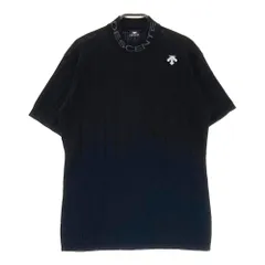 サイズ：M DESCENTE GOLF デサントゴルフ  半袖モックネックTシャツ  ブラック系 [240101354042]# ゴルフウェア メンズ ストスト