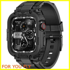 【特価セール】コンパチブル Apple Watch バンド 45mm 44mm 42mm バンパーケース付き 頑丈なメンズTPUベルド 一体型 スポーツバンド アップルウォッチ バンド iWatch Series 9/8/7/SE/6/5/4/3/2/1対応