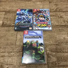 08w13066 Nintendo Switch ニンテンドースイッチ ゲームソフト まとめ マインクラフト/桃太郎電鉄ワールド/SDガンダム ジージェネレーション ジェネシス 【中古品】